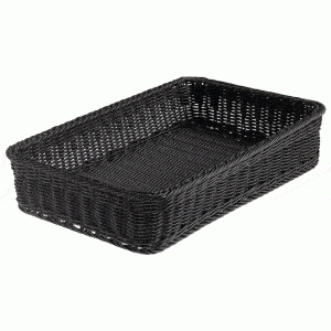 T0565.Z ΚΑΛΑΘΙ Rectangular black Vanity basket G1/1 53X32,5X10cm