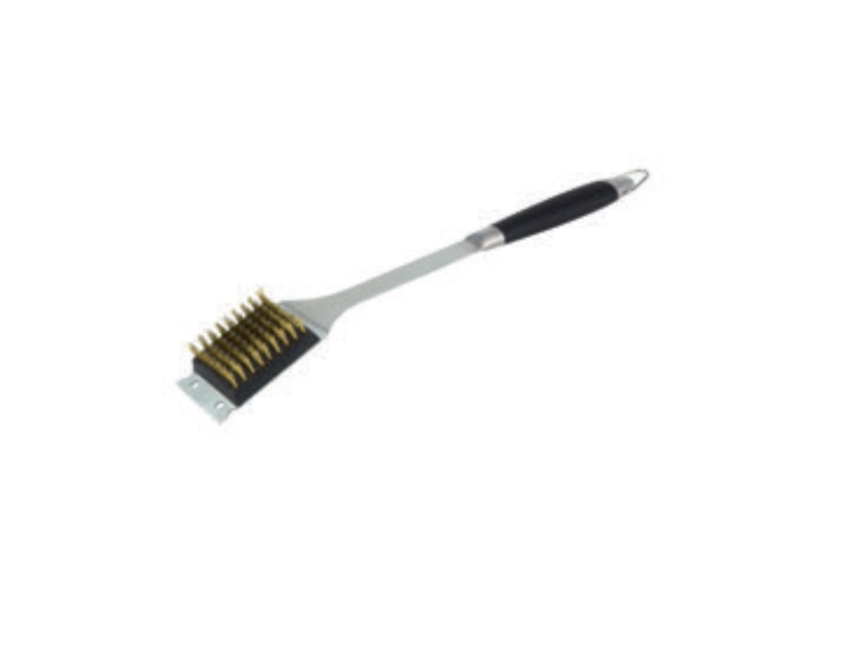 Forged BBQ cleaning brush 43cm Stainless /steel with soft touch handle ILSA