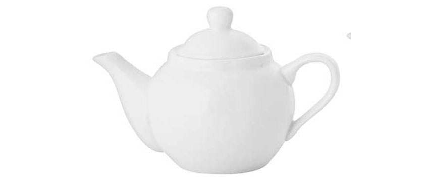WHITE PORCELAINE TEAPOT 70CL FOR 6 CUPS ITALY