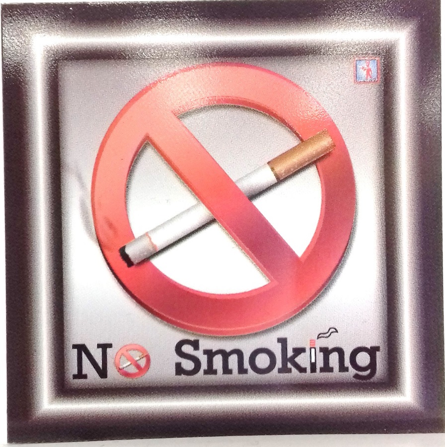 NO SMOKING ALUMINIUM SIGN 10*10cm