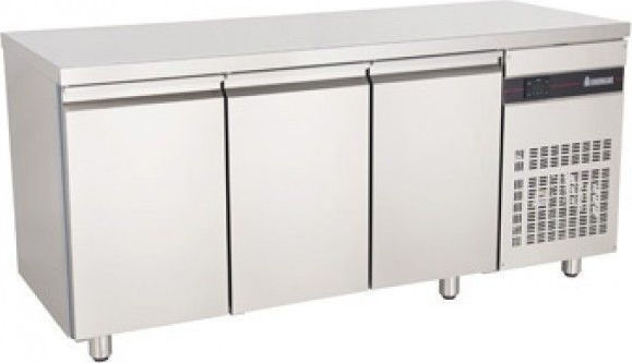 Refrigerated counter 179Χ60Χ87 INOX 350ltr Professional 3 Doors + Moter 220v