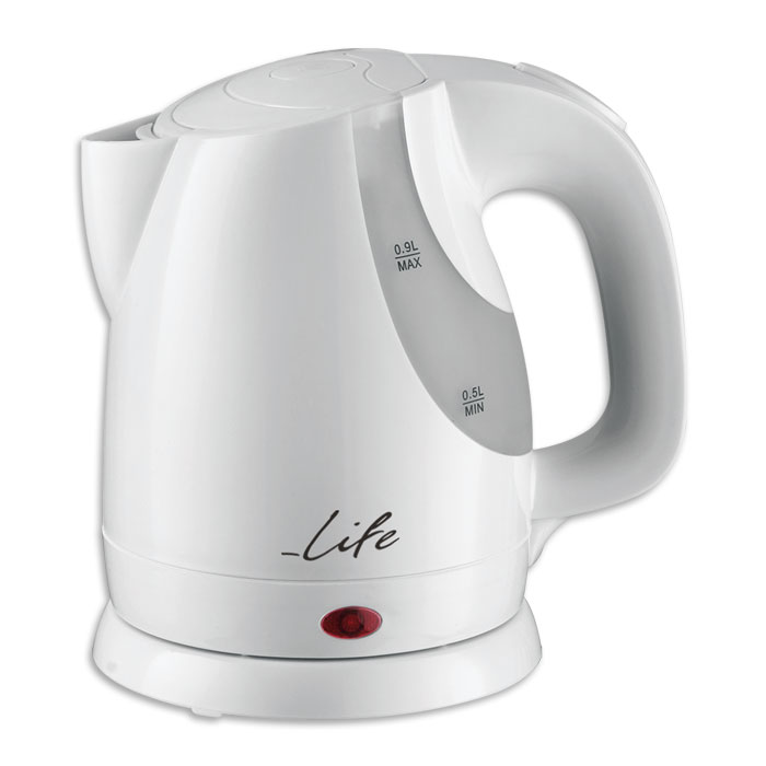 LIFE WK-004 WHITE KETTLE S/S 0.9L, 1300W
