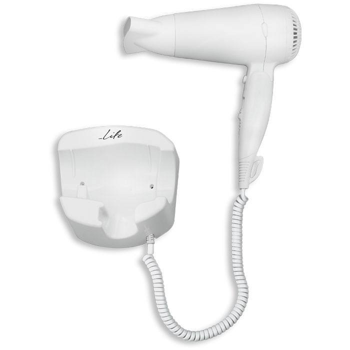 LIFE RESORT PROFESSIONAL HAIRDRYER WITH WALL HANGER WHITE 1600W 220-240V, 50/60Hz LIFE