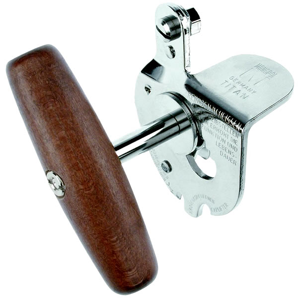 CAN OPENER FOR PROFESSIONAL USE WITH WOODEN HANDLE GERMANY