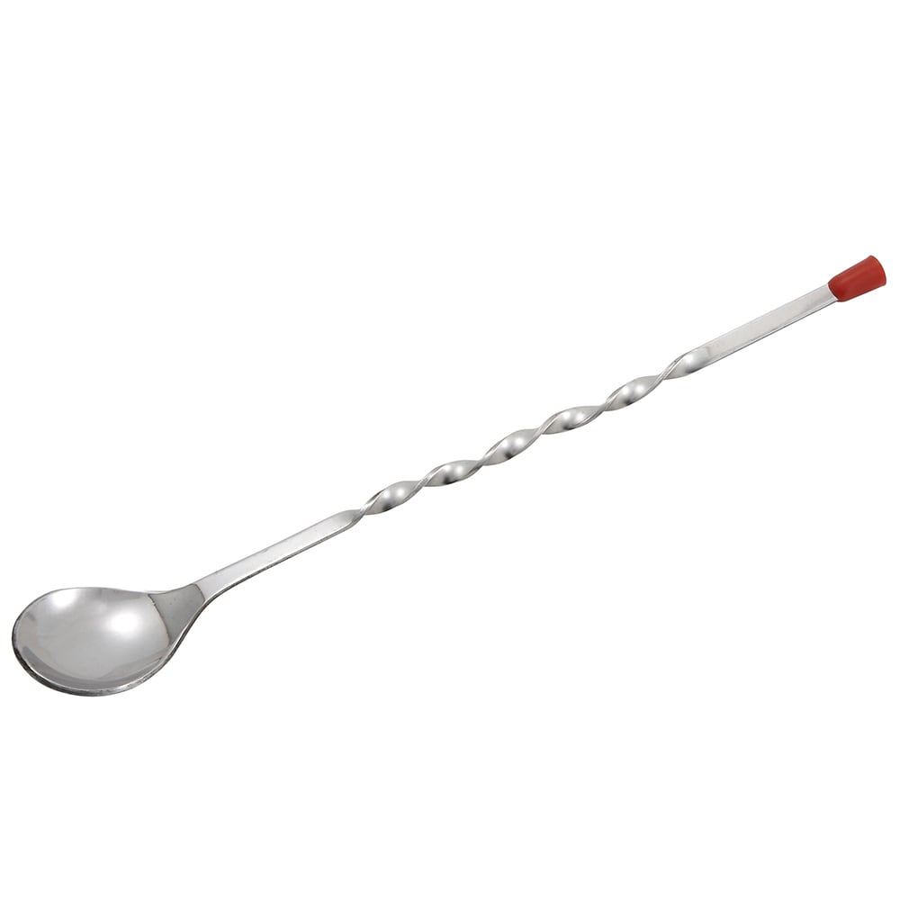 H501K Stainless Steel Bar Spoon with Red Knob 28cm TABLECRAFT