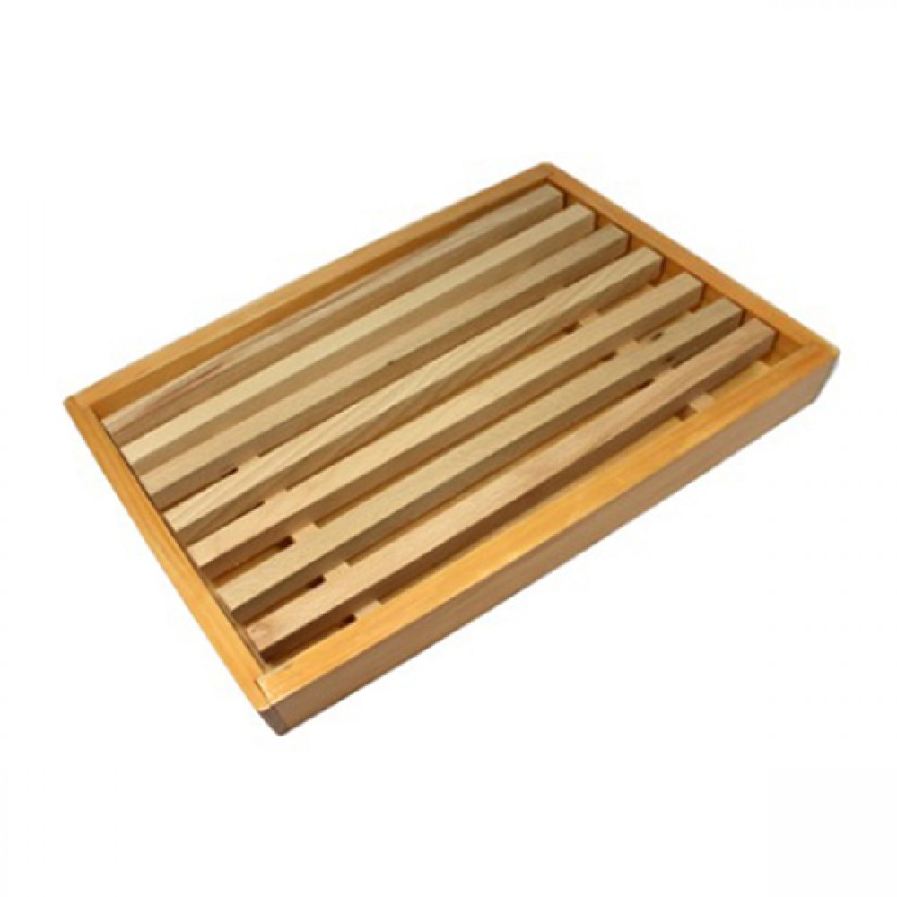 WOODEN BREAD TRAY WITH GRID 40X25CM