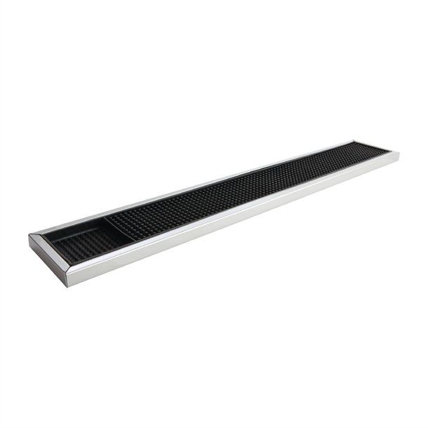 BAR MAT WITH STAINLESS STEEL FRAME 61X10CM