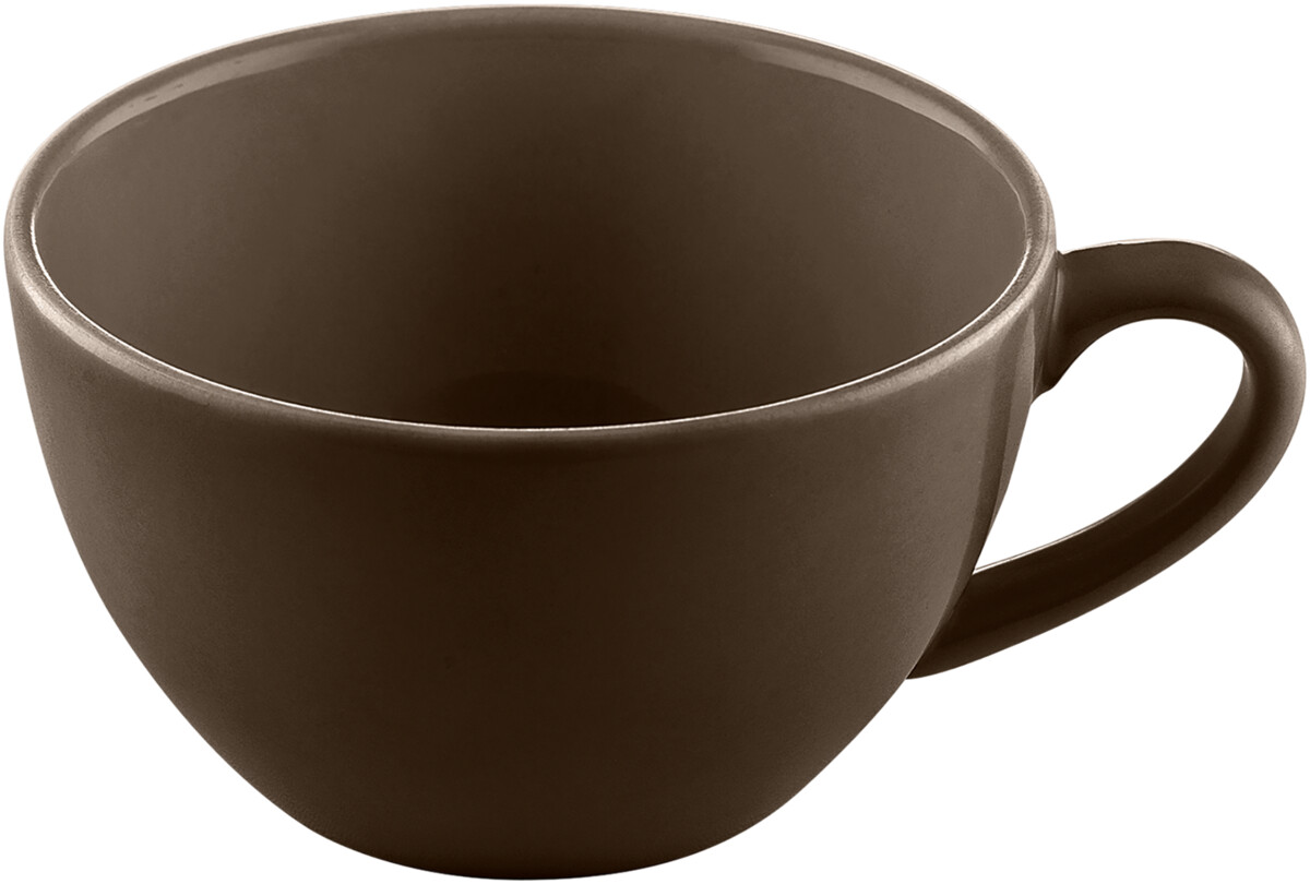 SANDSTONE DARK BROWN COFFEE CUP 0,25L PORCELAINE Bauscher GERMANY