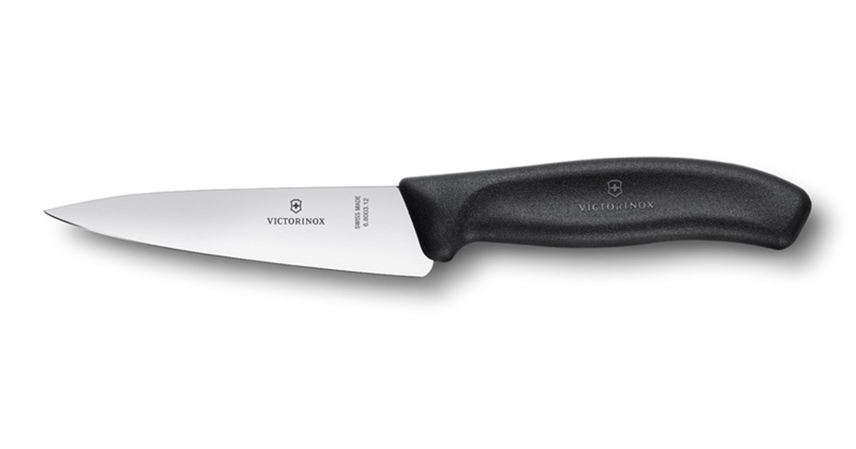 6.8003.12 KNIFE CARVING 12cm BLACK FIBROX SWISS CLASSIC Victorinox®