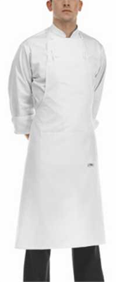 LONG APRON WITH POCKET WHITE 100% COTTON EGO CHEF
