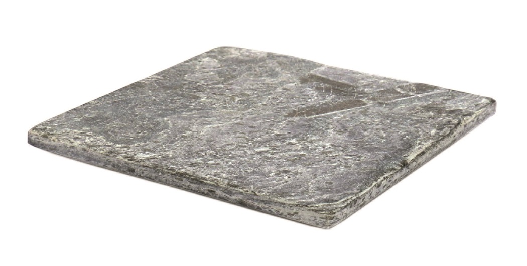PLAYGROUND Slate Square Platter Silv-Gr 30x30cm Μαρμάρινη πιατέλα τετράγωνη