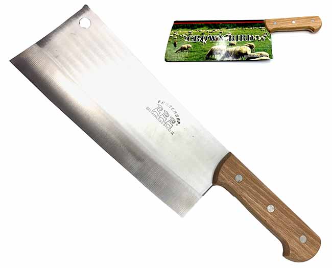 CLEAVER INOX F-06 38.5 (25)X10.5CM WITH WOODEN HANDLE