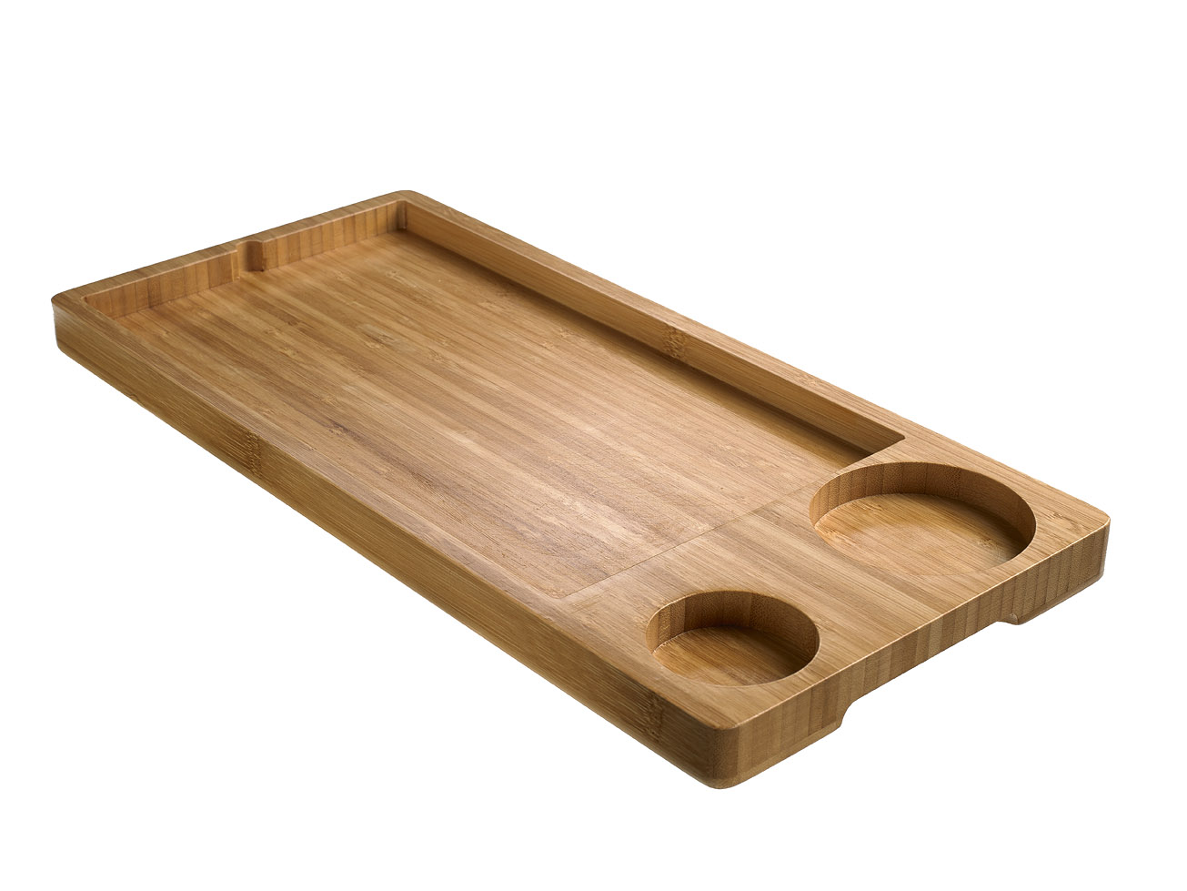 S4005 BAMBOO TRAY WITH 2 SLOTS 43X28X2,4cm LEONE