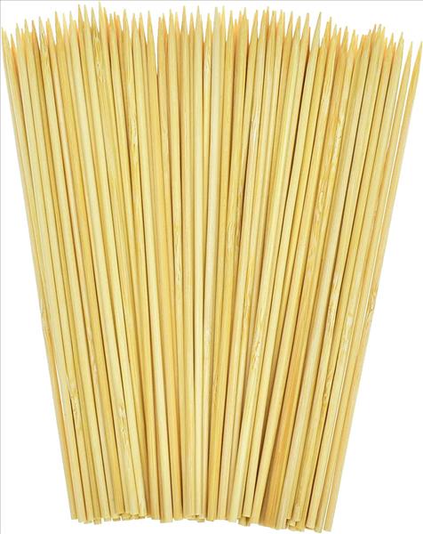 BAMBOO BBQ SKEWER ONE POINT 25CM 100PCS COCKTAIL & APPETIZER STICKS