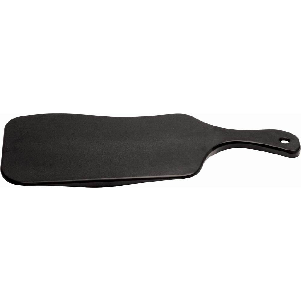 E197 FROSTED BLACK MELAMINE SERVING PLATTER WITH HANDLE 45x19.5x1.5CM
