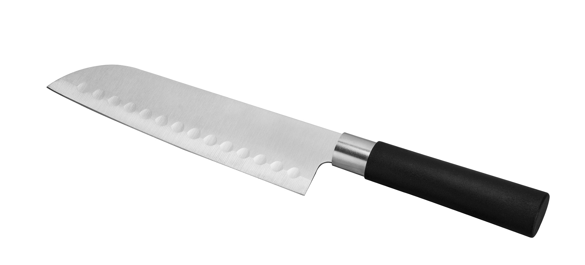 JAPANESE CHEF'S KNIFE WITH BLACK HANDLE 29.5cm SANDED STAINLESS STEEL 1.5mm