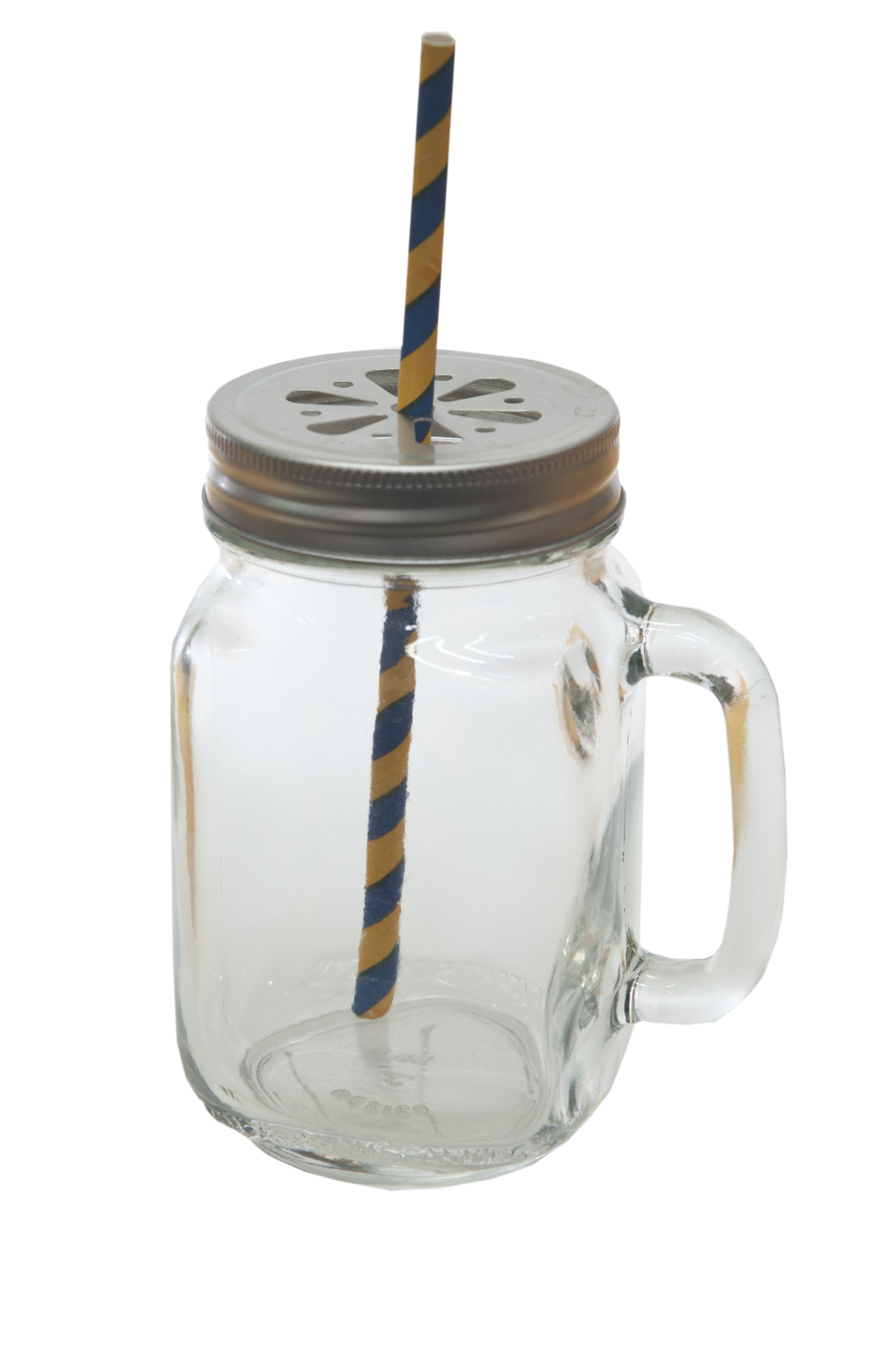 97080 COUNTRY FAIR DRINKING JAR WITH LID, PLAIN PANELS
