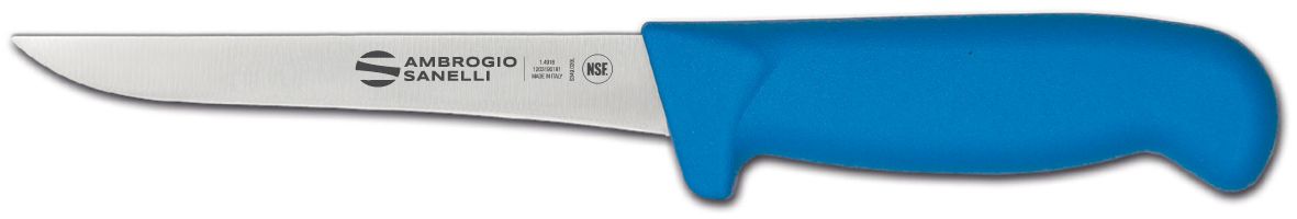 S307.014L SUPRA BONING KNIFE BLUE HANDLE 14CM LAMA SANELLI AMBROGIO