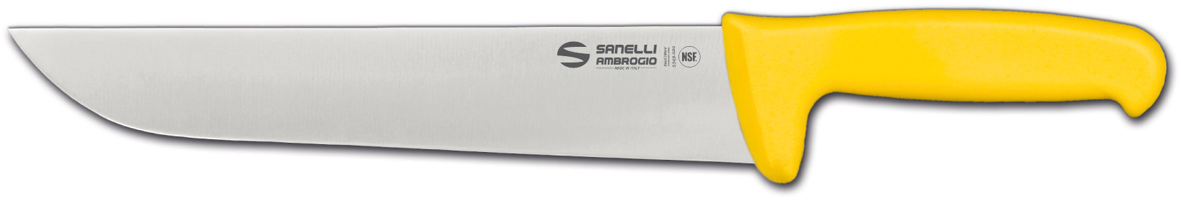 S309.026Y SUPRA BUTCHER KNIFE YELLOW HANDLE 26CM LAMA SANELLI AMBROGIO