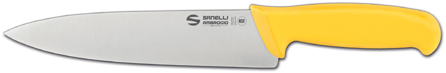 S349.020Y SUPRA CHEFS KNIFE YELLOW HANDLE 20CM LAMA SANELLI AMBROGIO