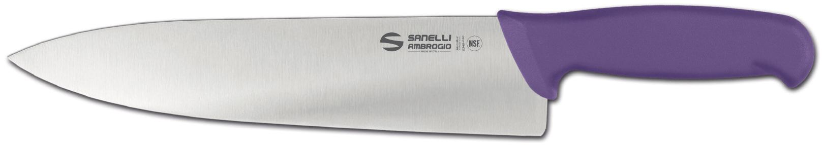 S349.024P SUPRA CHEFS KNIFE PURPLE HANDLE 24CM LAMA SANELLI AMBROGIO