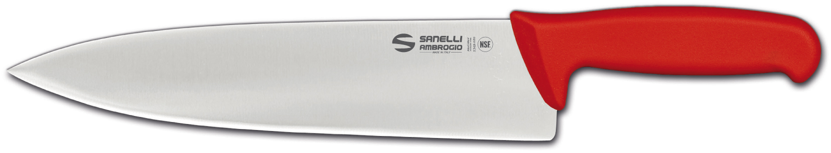 S349.026R SUPRA CHEFS KNIFE RED HANDLE 26CM LAMA SANELLI AMBROGIO