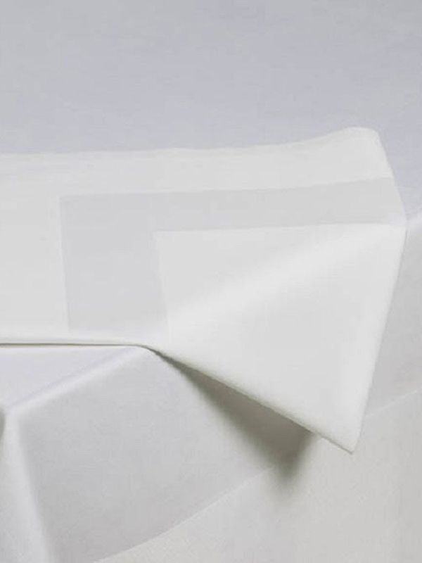 SERVICE CHAMPAGNE/LINEN WHITE TABLE CLOTH 53X53 100% COTTON