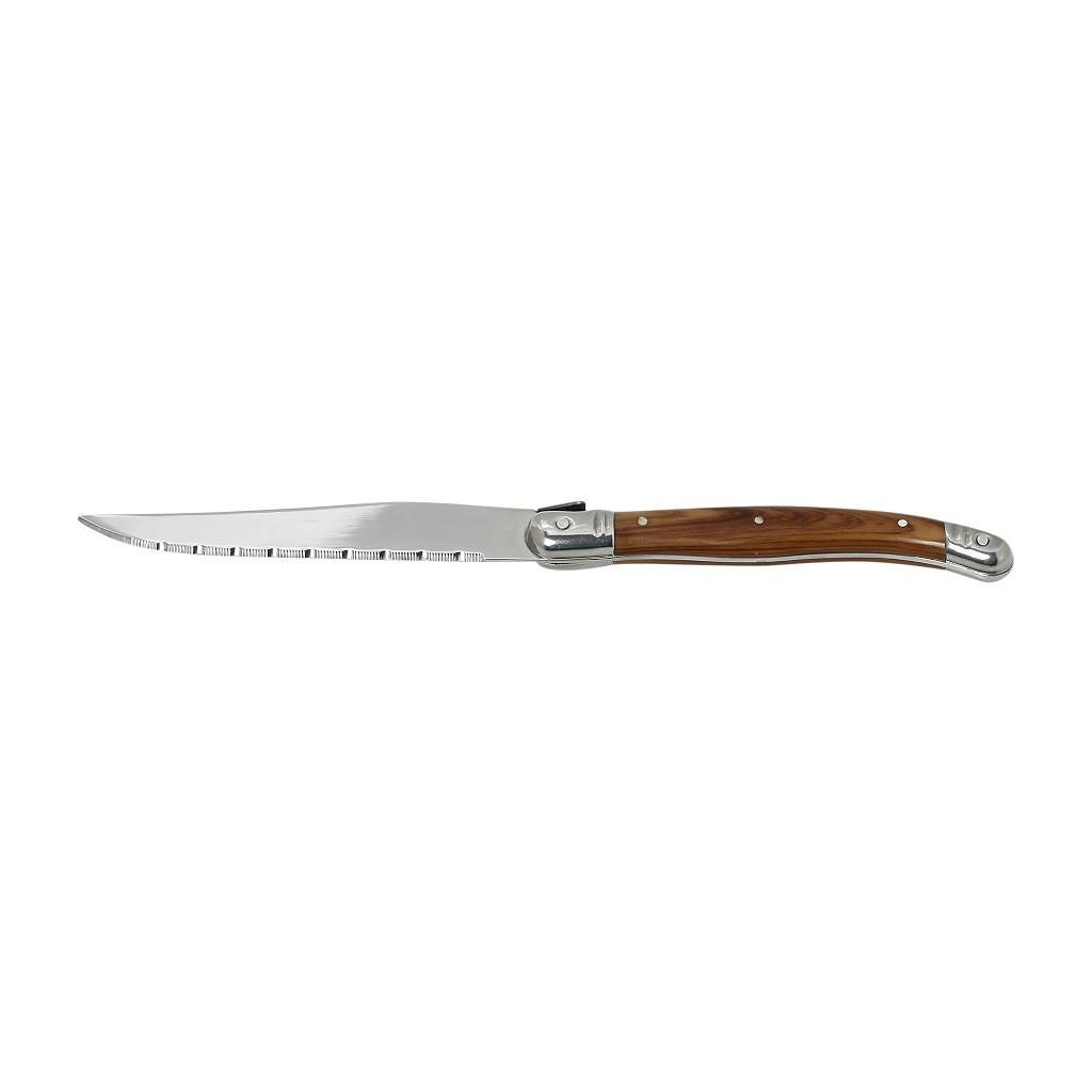 STEAK KNIFE WITH WOODEN HANDLE SS420