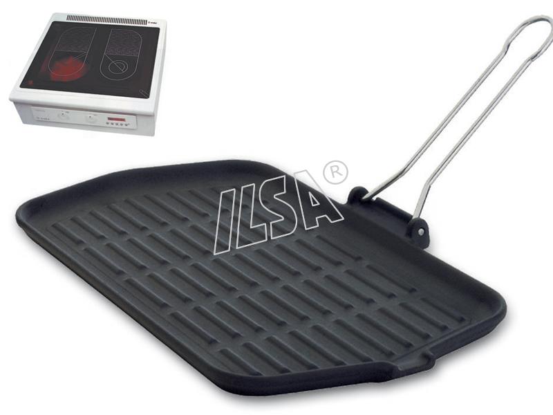 Rectangular grill pan 23X36cm Cast-iron ILSA Italy
