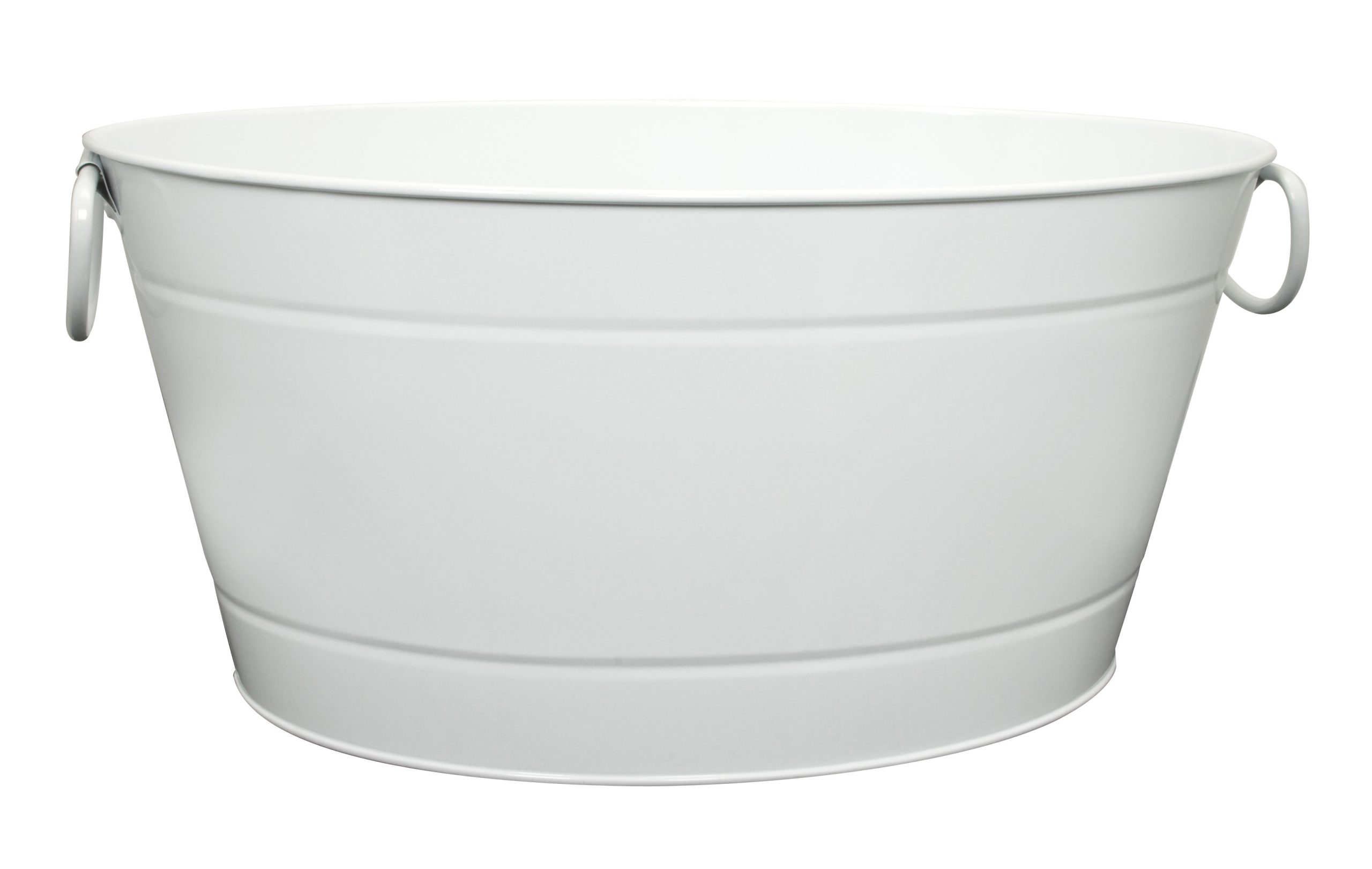 Party tub - Painted metal WHITE 50x32cm - h 23 ILSA Italy