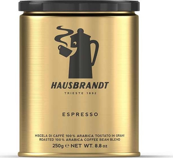 COFFEE ESPRESSO 100% ARABICA Blik Beans Tin 250gr 1635 HAUSBRANDT