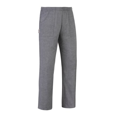 Unisex trousers with coulisse and patch pockets GREY MIX EGO CHEF