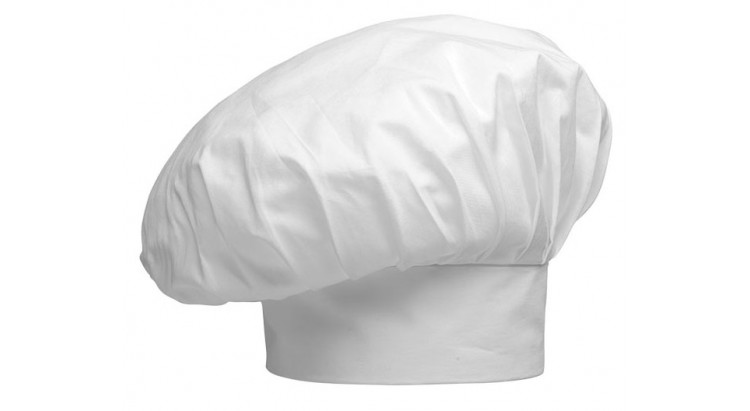 CHEF'S HAT WHITE Polyester 80% Cotton 20% Ego Italy