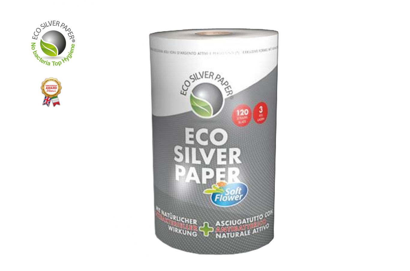 DEFENDO® KITCHEN PAPER ANTIBACTERIAL 3 PLY ROLL ECO SILVER