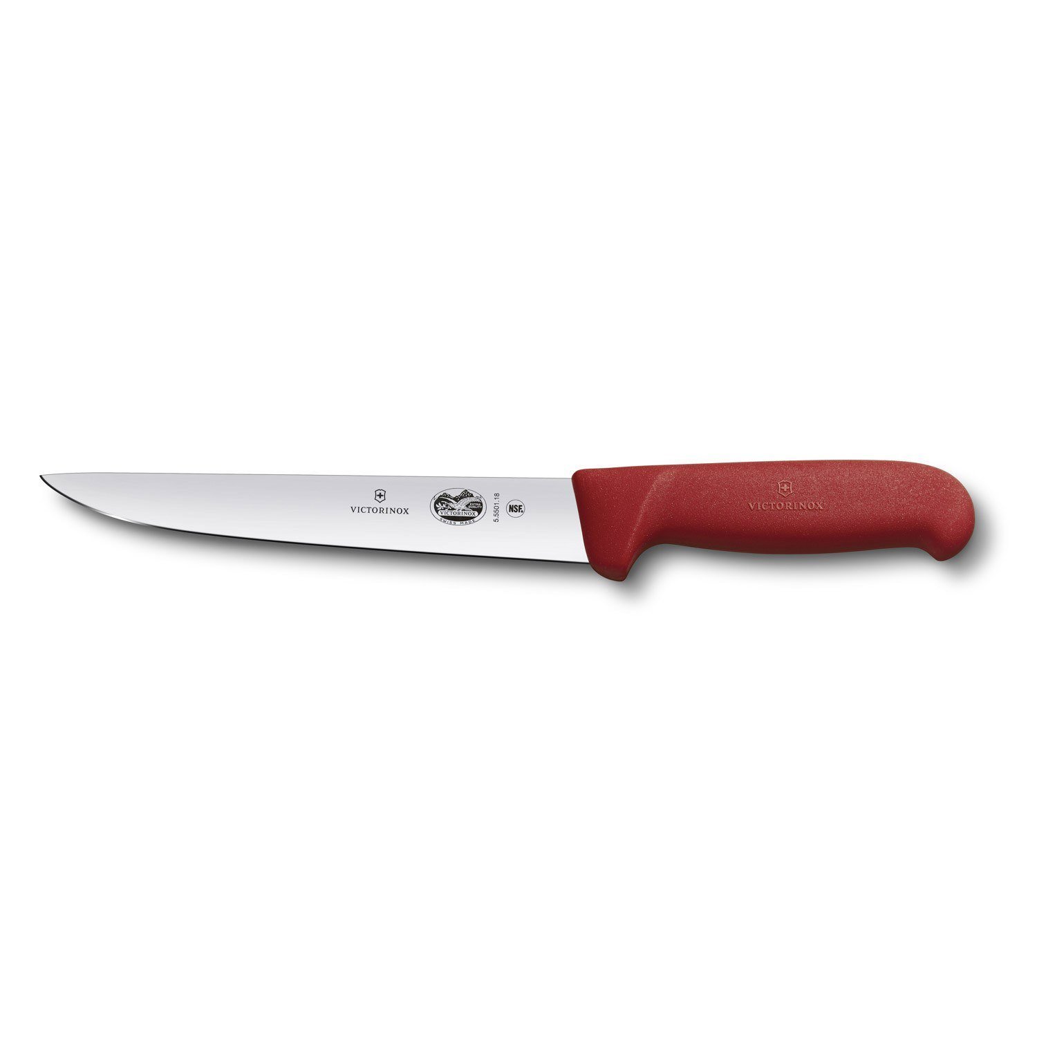 5.5501.18 STICKING KNIFE RED 18cm FIBROX VICTORINOX