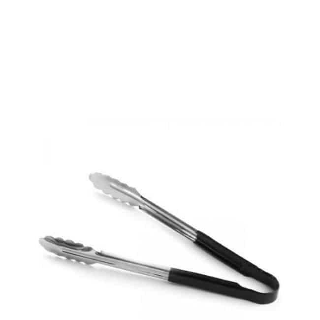 INOX TONGUES WITH BLACK HANDLE 25EK