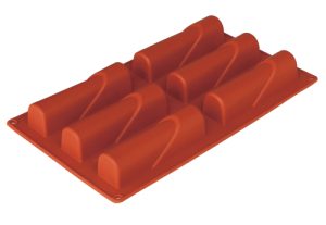 PASTRY SILICONE MOULD 6 RECTANGULAR SHAPED SLOTS 29×17.3×3.5cm