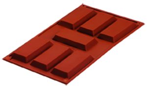 PASTRY SILICONE MOULD 7 RECTANGULAR SLOTS 30×17.5×1.2cm