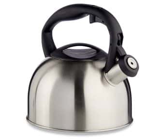 STAINLESS STEEL KETTLE 2.5L WITH PLASTIC HANDLE SUITABLE FOR GAS/ELECTRIC & INDUCTION HOB