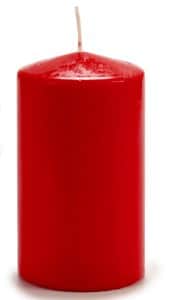 RED PILLAR CANDLE 9 x 9 x 15 cm