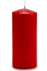 RED PILLAR CANDLE 9 x 9 x 20 cm.