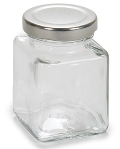 Square crystal jar with cap 100 ml VIVALTO®