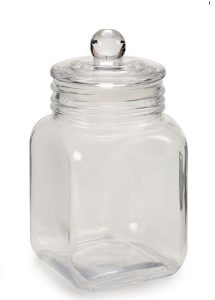 Square glass jar 1200cl hermetic lid VIVALTO®