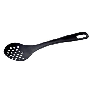 BLACK NYLON PERFORATED SPOON 35CM 20CL PIAZZA ITALY