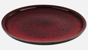 PLAYGROUND GLOW PLATE FLAT COUP ROUND 25CM RED