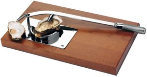 A1057000 TABLE OYSTER OPENER ON WOODEN BASE SANELLI AMBROGIO