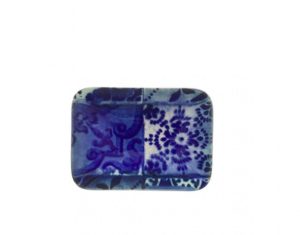 LISBOA BLUE TILE SOAP DISH 13.1 x 9.5 H2.2 cm STONEWARE COSTA NOVA