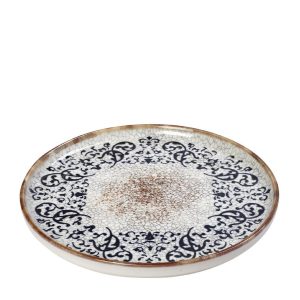 MOSAICO ROUND STEP PLATE BEIGE WITH PATTERN 26ΕΚ PORCELAINE