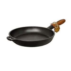 CAST IRON PAN INDUCTION WITH WOODEN HANDLE 24X4 CM.