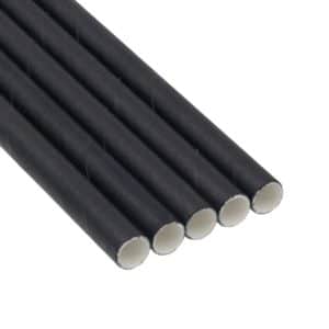 PAPER DISPOSABLE ECO FRIENDLY Black Straw 500ΤΜΧ.